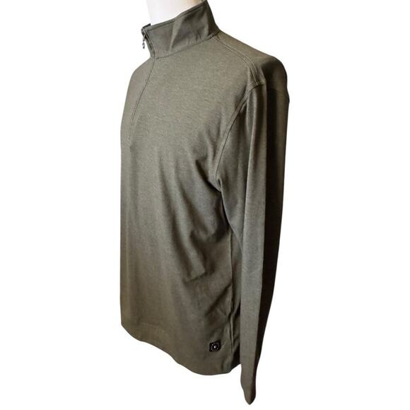 LinkSoul NEW Quarter Zip Men's Large Gray Pullover Luxury Golf Lightweight - Picture 2 of 7